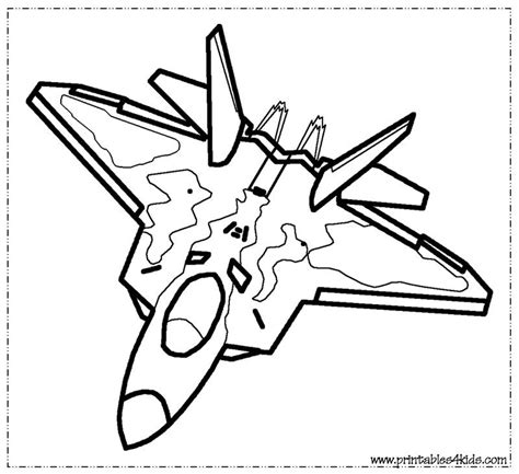 Printable Fighter Jet Coloring Pages
