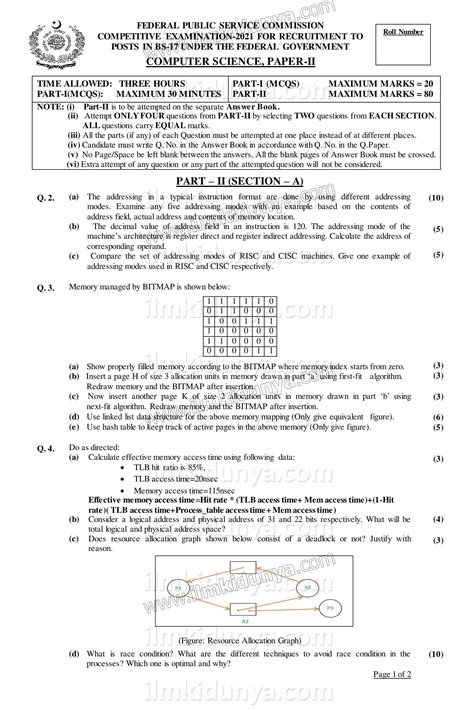 Ccs Past Paper 2021 Computer Science Paper 2 Subjective0 1