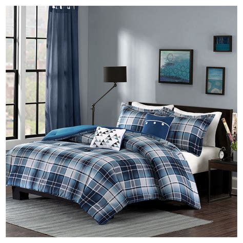 New listingsteve madden 2 pc twin comforter bedding set pillowcase sham purple blue cotton. Dane Comforter Set (Twin/Twin Extra Long) 4pc - Blue ...
