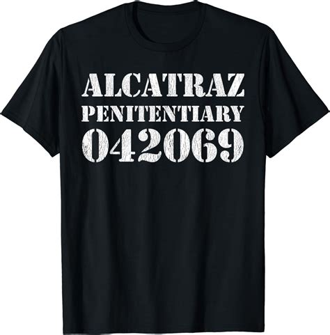 Alcatraz Prison Uniform Penitentiary Inmate Prisoner Costume T-Shirt
