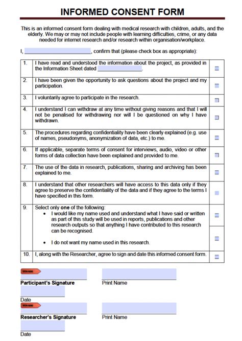 free 12 sample informed consent forms in ms word pdf excel porn sex picture