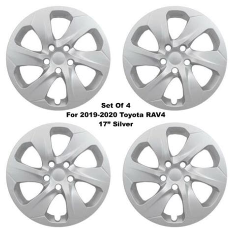 New Wheel Covers Hubcaps Fits 2019 2020 Toyota Rav4 17 Silver Set Of 4