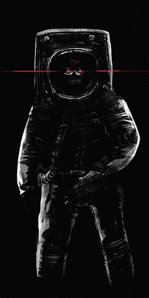 Astronaut Dark Minimal Skull 1080x2160 Wallpaper Astronaut