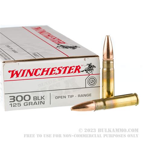 20 Rounds Of Bulk 300 Aac Blackout Ammo By Winchester 125gr Open Tip