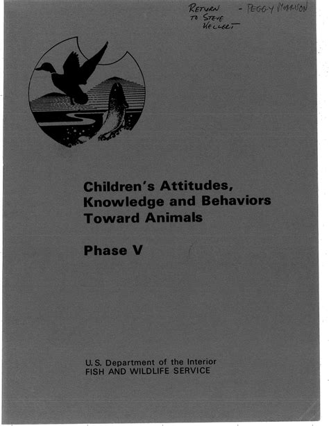 Pdf Childrens Attitudes Knowledge And Behaviors Toward Animals