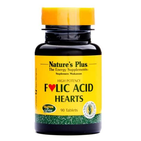 Folic acid supplementation and the occurrence of congenital heart defects, orofacial clefts, multiple births, and miscarriage. BPOM NATURE'S PLUS FOLIC ACID HEARTS ISI 90 tablets ASAM ...