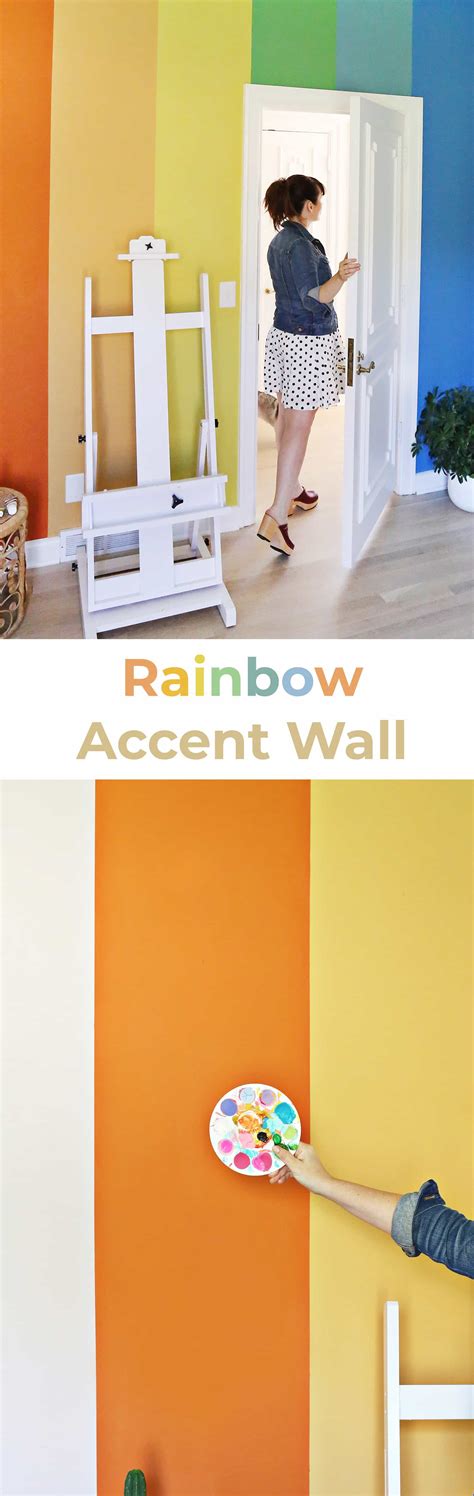 Diy Rainbow Accent Wall A Beautiful Mess