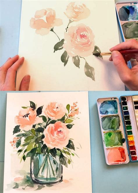 20 Best Watercolor Flowers Tutorials And Videos A Piece Of Rainbow