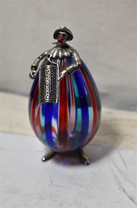 Vintage Italian Silver Enamelandmurano Glass Clown With Cheese Etsy