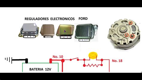 Esquema Electrico Externo Del Alternador Y El Regulador Ford Partes