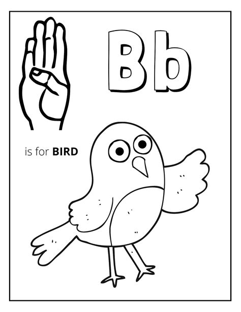 Sign Language Coloring Pages Alphabet Etsy