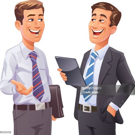 Two Businessmen Talking High Res Vector Graphic Getty Images