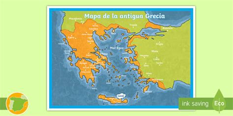Póster Mapa De La Antigua Grecia Teacher Made