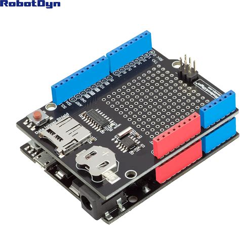 Arduino temperature data logger using sd card module: RobotDyn - Data Logger Shield For Arduino - Development ...