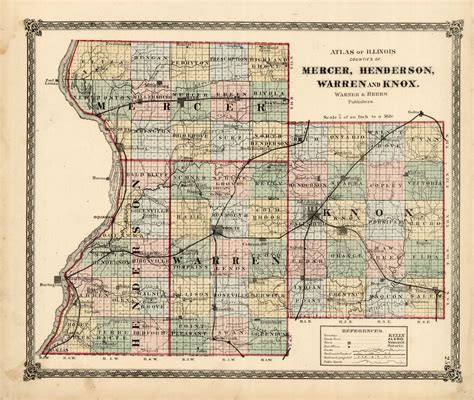 Illinois Counties Of Mercer Henderson Warren And Knox Art Source