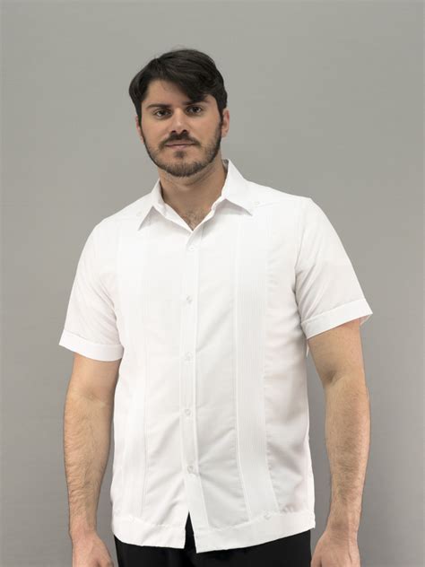 Mens Shirt Guayabera Shirt White Daccord 2522 Sold Out Mens Shirt