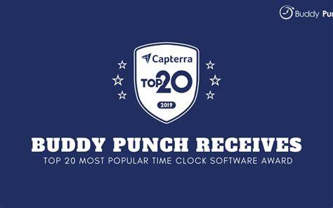 Buddy Punch Receives Top 20 Most Popular Time Clock Software Award