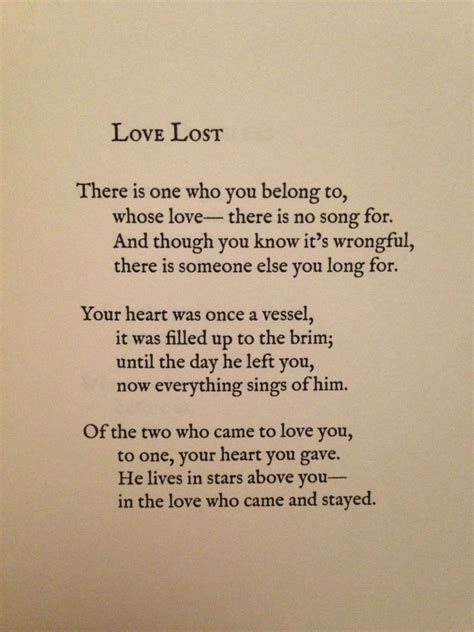 Love Lost By Lang Leav Lost Love Quotes Romantic Words Sweet Love Words