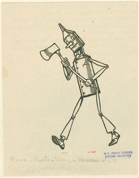 Wizard Of Oz Wizard Of Oz Book Tin Man Man Sketch