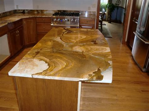 Kitchen With River Gold Granite Luxurious Accent Homesfeed