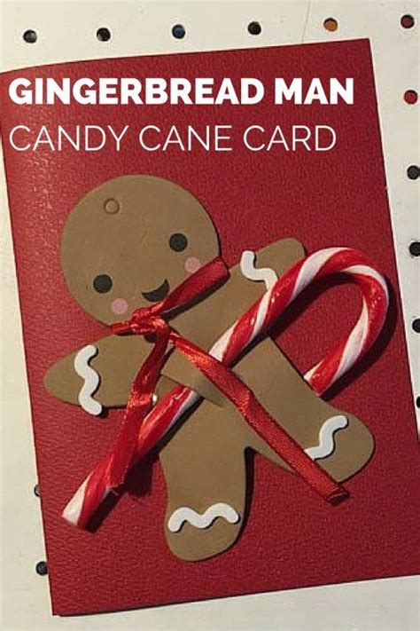 Gingerbread Man With Candy Cane Christmas Card The Gingerbread Uk Christmas Candy