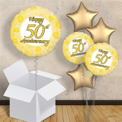 50th Wedding Anniversary Balloons In A Box Party Save Smile