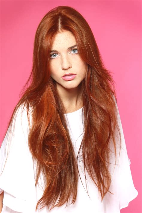 benniefactor benniefactor copper red layers highlights long hair red hair model ginger