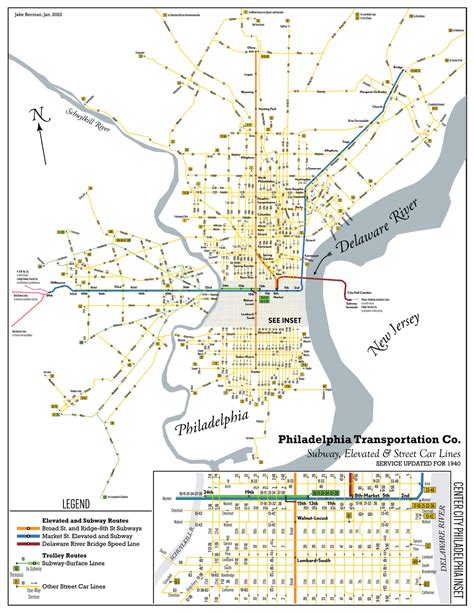 Philadelphia Transportation Co Trolley Subway And Elevated System