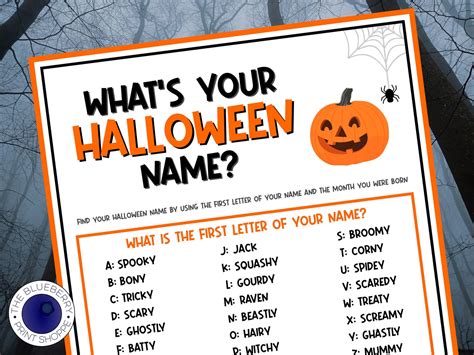 What S Your Halloween Name Game With Nametags Sign Etsy