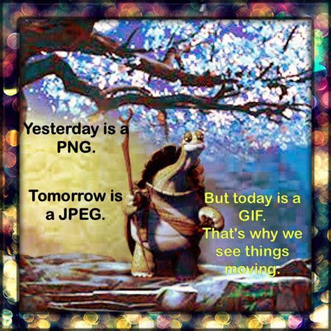 Master oogway quotes today is a gift. Today is a gif. (With images) | Kung fu panda, Concept art ...