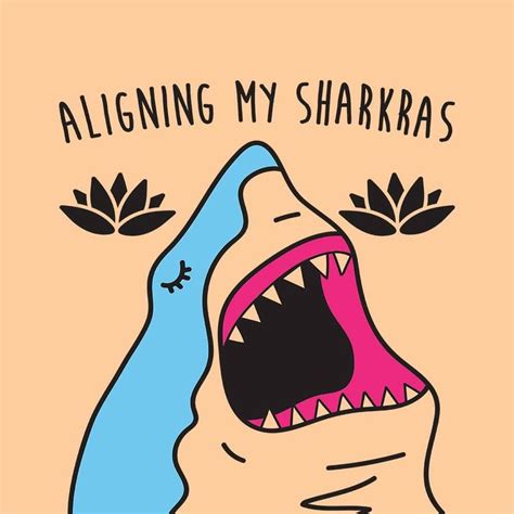 Yoga Cartoon Shark Bait Finding Joy Funny Cartoons Yoga Meditation