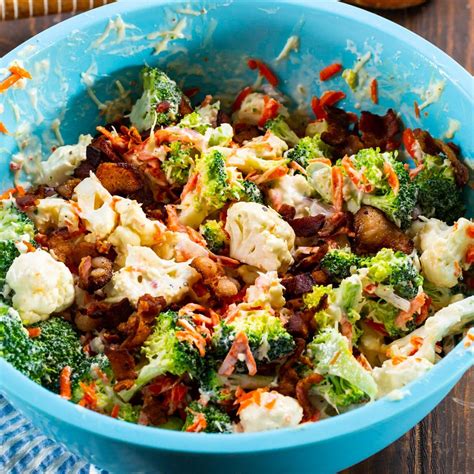 Marinated Broccoli And Cauliflower Salad Spicy Southern Kitchen