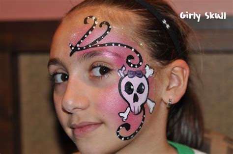 Girly Skull Pirate Face Paintings Skull Face Paint Pirate Face