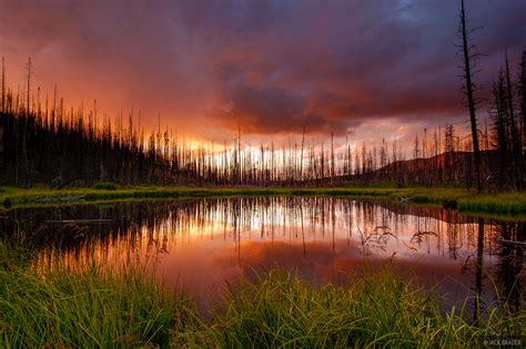 Trappers Lake Sunset Flattops Colorado Mountain Photography By
