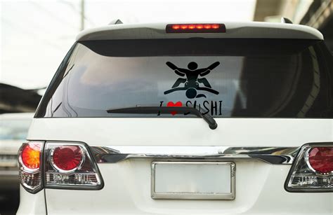 i love sushi stick figure oral sex decal car or bumper sticker etsy