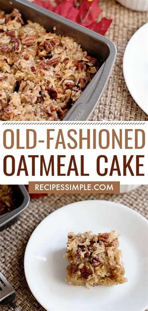 Using a serrated knife, slice cake horizontally into 3 layers. Oatmeal Cake with Coconut Pecan Frosting | Recipe ...