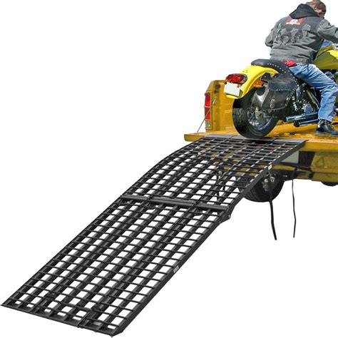 Black Widow 4 Beam Aluminum Folding Arched Motorcycle Ramp 8 And 9