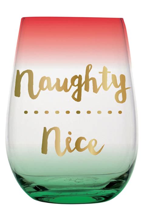 Slant Collection Naughty Nice Stemless Wine Glass Nordstrom