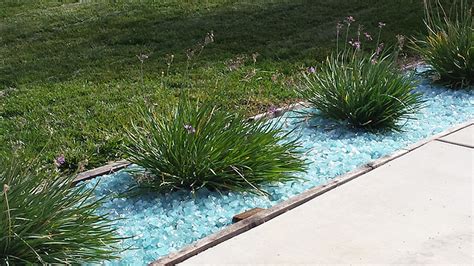 Exotic Pebbles And Glass Glass Landscape Rocks 5 Garden Designs For Inspiration