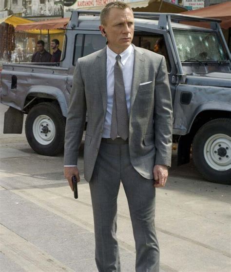 James Bond Skyfall Grey Suit Daniel Craig Grey Suit