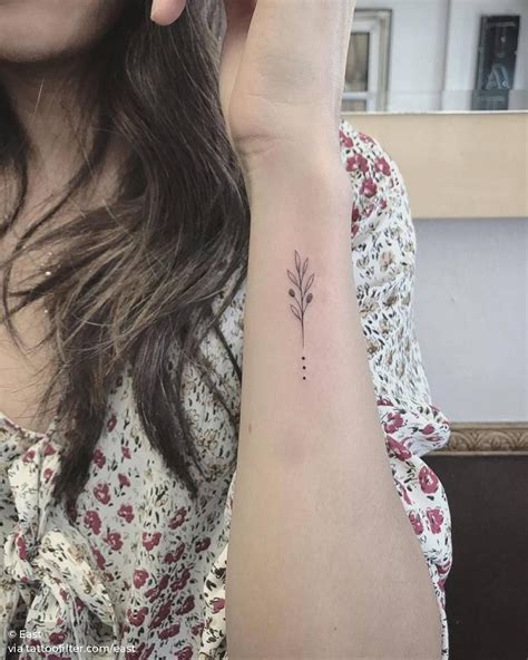 Single Needle Olive Branch Tattoo On The Wrist Forearm Tattoo Women Tiny Wrist Tattoos
