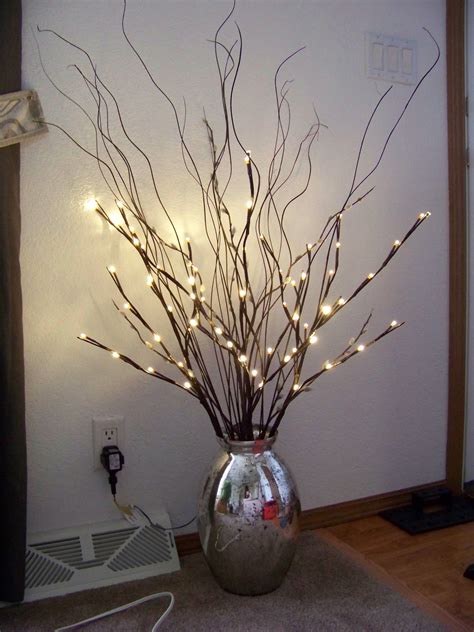 For the most part, decorating vases with twigs, blooming branches, or dried basketry willow can make striking displays. Image result for lighted twig branches glass vase in 2019 ...