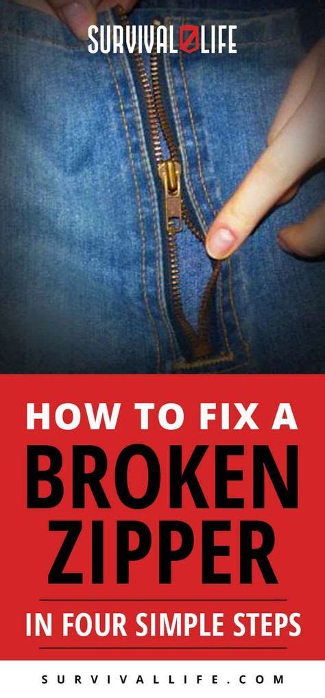 How To Fix A Broken Zipper In Four Simple Steps Fix A Zipper Fix Broken Zipper Broken Zipper