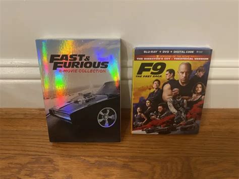Fast And Furious 8 Movie Collection Dvd Set Complete F9 Blu Ray New Vin