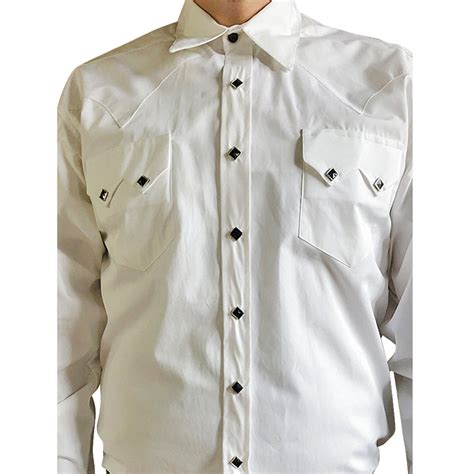 Rockmount Mens Classic Pima Cotton Solid Sawtooth Western Shirt
