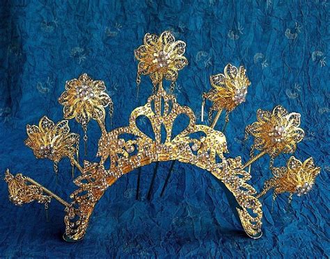 Vintage Tiara Sumatra Indonesia Wedding Headdress Crown Headpiece Aam Elronds Emporium On Etsy
