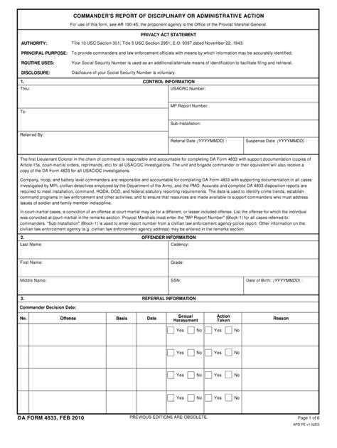 Da 4833 2010 2024 Form Fill Out And Sign Printable Pdf Template