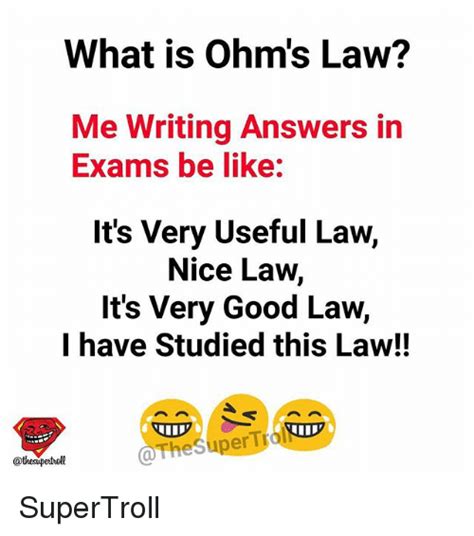 What Is Ohms Law Me Writing Answers In Exams Be Like It S Very Useful Law Nice Law It S Very