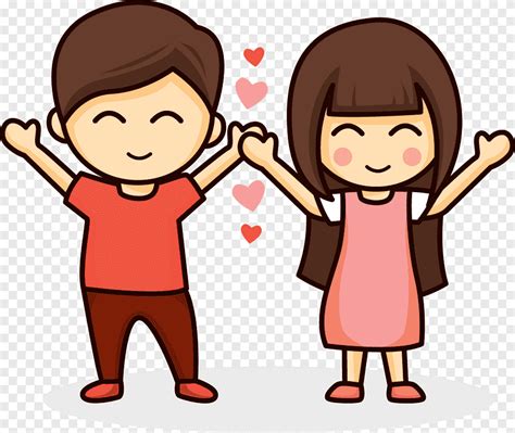 Los enamorados dibujando pareja caricatura pareja cálida amor personaje animado png PNGEgg