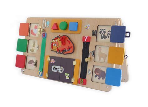 Busy Board Baby Montessori Board Toddler Sensory Board Busy Etsy Israel